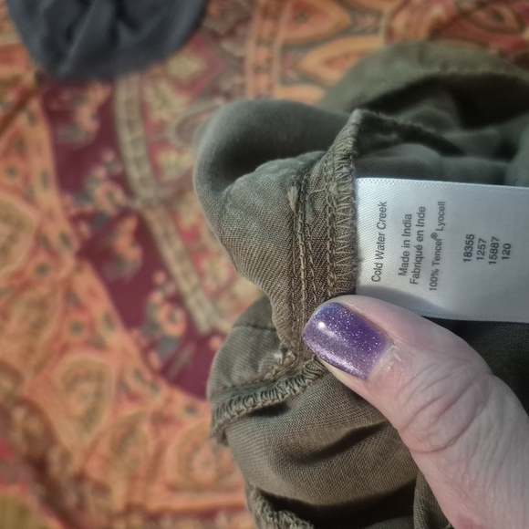 Coldwater Creek Brown Tan Joggers Lyocell 16 Xl Pull On - Picture 9 of 9